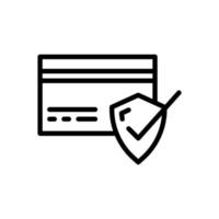 secure payment line style icon vector