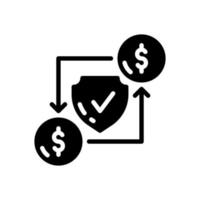 secure payment solid style icon vector