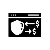 secure payment solid style icon vector