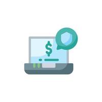 secure payment flat style icon vector