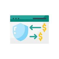 secure payment flat style icon vector