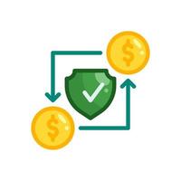 secure payment flat style icon vector