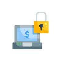 secure payment flat style icon vector