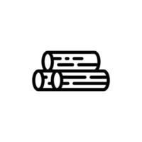 wood line style icon vector