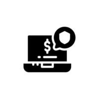 secure payment solid style icon vector