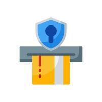 secure payment flat style icon vector