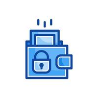 secure payment filled line style icon vector