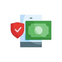 secure payment flat style icon vector