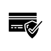 secure payment solid style icon vector