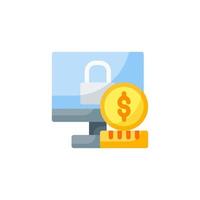 secure payment flat style icon vector