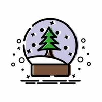 Snow Globe Icon Colorful Style vector