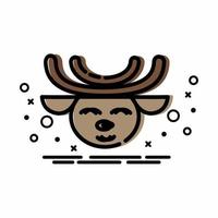 Reindeer Icon Colorful Style vector