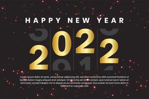 happy new year 2022 background vector