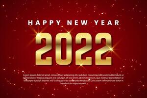 happy new year 2022 background vector