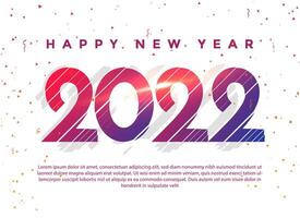 happy new year 2022 background vector