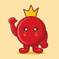 kawaii grenade fruit mascot isolated cartoon in flat style vector