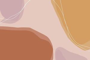 Stylish templates with organic abstract shapes and line in nude colors. Pastel background in minimalist style. Contemporary vector Illustration. Neutral background in minimalist style