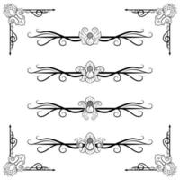 Text Devider Decorative Baroque Victorian Style vector