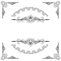 Text Devider Decorative Baroque Victorian Style vector