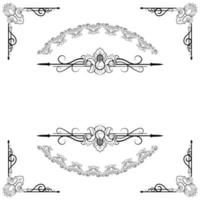 Text Devider Decorative Baroque Victorian Style vector