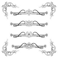 Text Devider Decorative Baroque Victorian Style vector