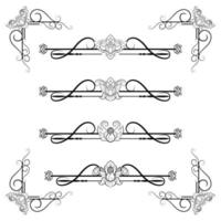 Text Devider Decorative Baroque Victorian Style vector