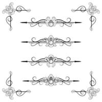 Text Devider Decorative Baroque Victorian Style vector