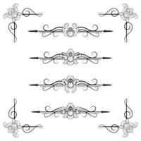 Text Devider Decorative Baroque Victorian Style vector