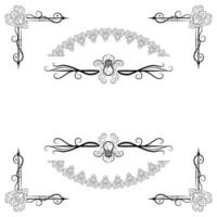 Text Devider Decorative Baroque Victorian Style vector