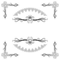 Text Devider Decorative Baroque Victorian Style vector