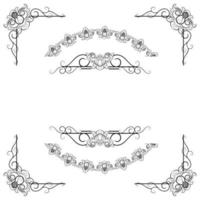 Text Devider Decorative Baroque Victorian Style vector