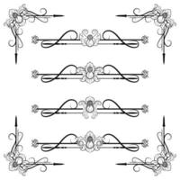 Text Devider Decorative Baroque Victorian Style vector