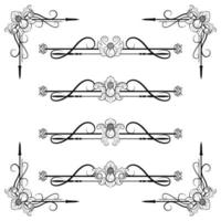 Text Devider Decorative Baroque Victorian Style vector