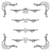 Text Devider Decorative Baroque Victorian Style vector