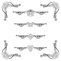 Text Devider Decorative Baroque Victorian Style vector