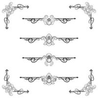 Text Devider Decorative Baroque Victorian Style vector