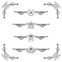 Text Devider Decorative Baroque Victorian Style vector