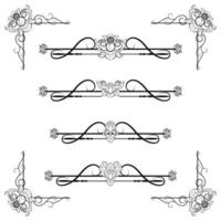 Text Devider Decorative Baroque Victorian Style vector