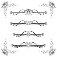 Text Devider Decorative Baroque Victorian Style vector