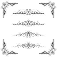 Text Devider Decorative Baroque Victorian Style vector