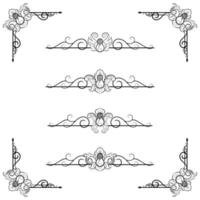 Text Devider Decorative Baroque Victorian Style vector