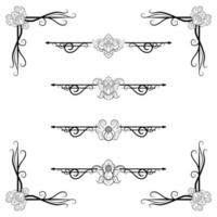Text Devider Decorative Baroque Victorian Style vector