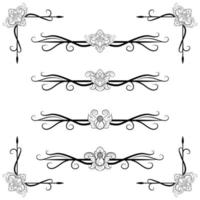 Text Devider Decorative Baroque Victorian Style vector