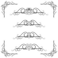 Text Devider Decorative Baroque Victorian Style vector