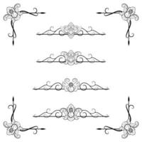 Text Devider Decorative Baroque Victorian Style vector