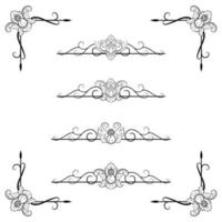 Text Devider Decorative Baroque Victorian Style vector