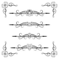 Text Devider Decorative Baroque Victorian Style vector