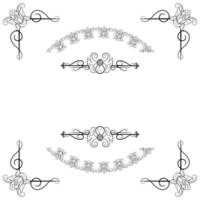 Text Devider Decorative Baroque Victorian Style vector
