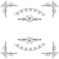 Text Devider Decorative Baroque Victorian Style vector