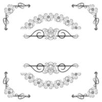 Text Devider Decorative Baroque Victorian Style vector